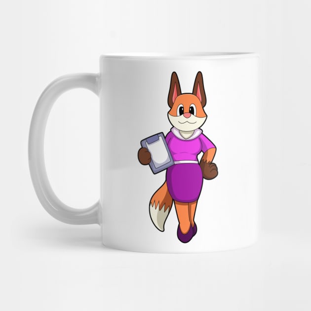 Fox as Secretary with Skirt by Markus Schnabel